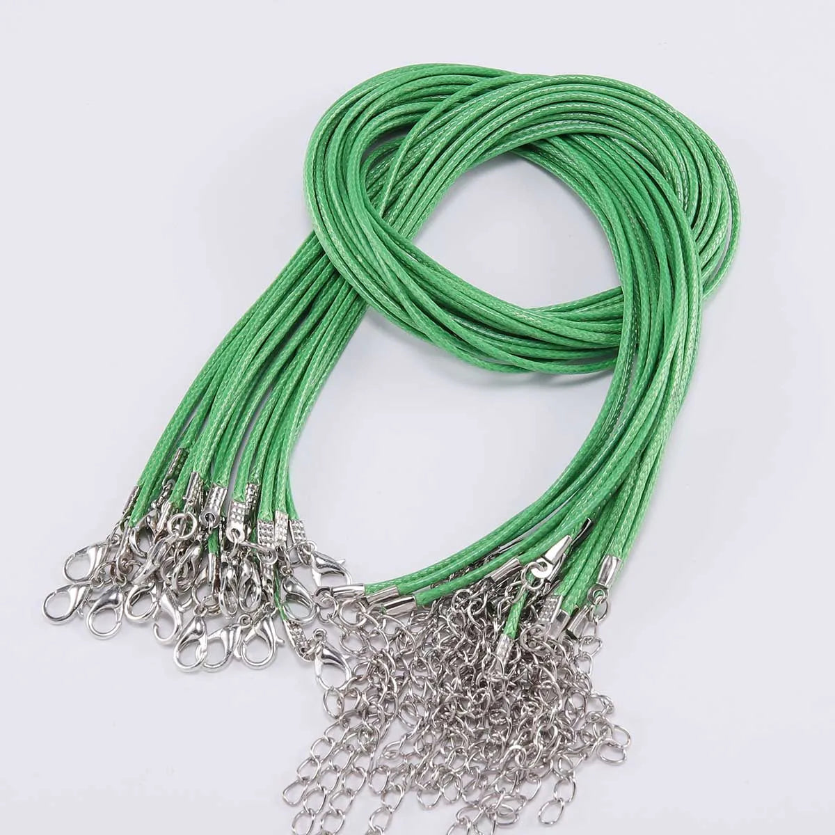 10Pcs/lot Dia 1.5/2mm Leather Cord Necklace With Clasp Adjustable Braided Rope for Jewelry Making DIY Necklace Bracelet Supplies